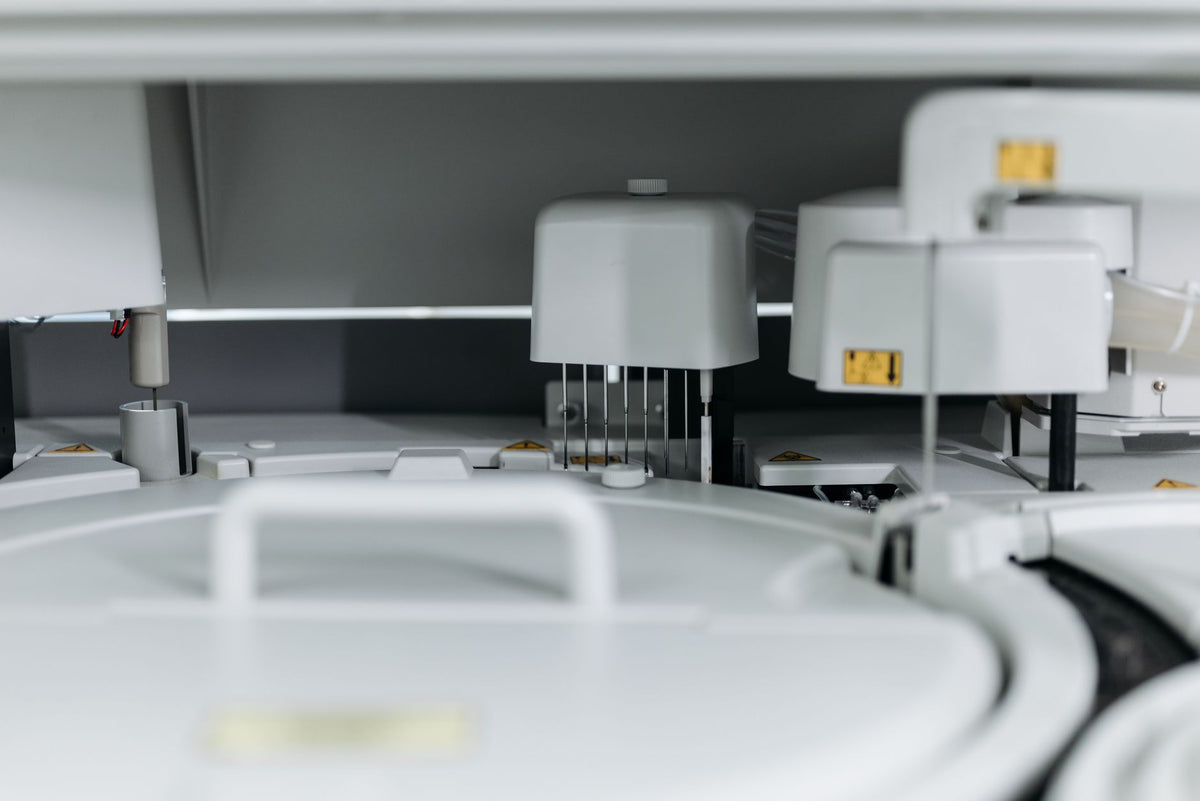 Close-up van laboratoriumapparatuur voor analyse