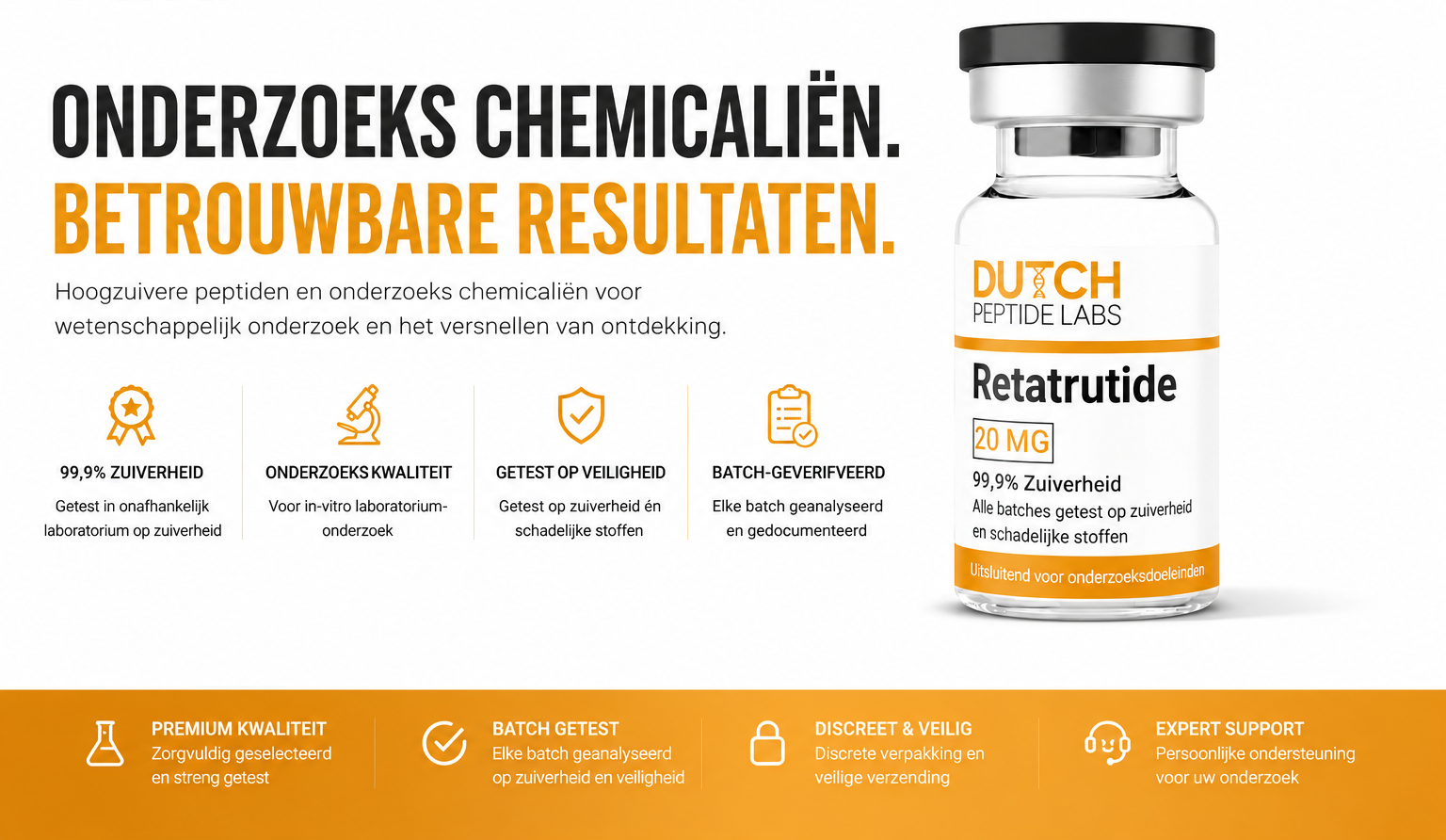 De meest uitgebreid geteste peptiden van Europa.
