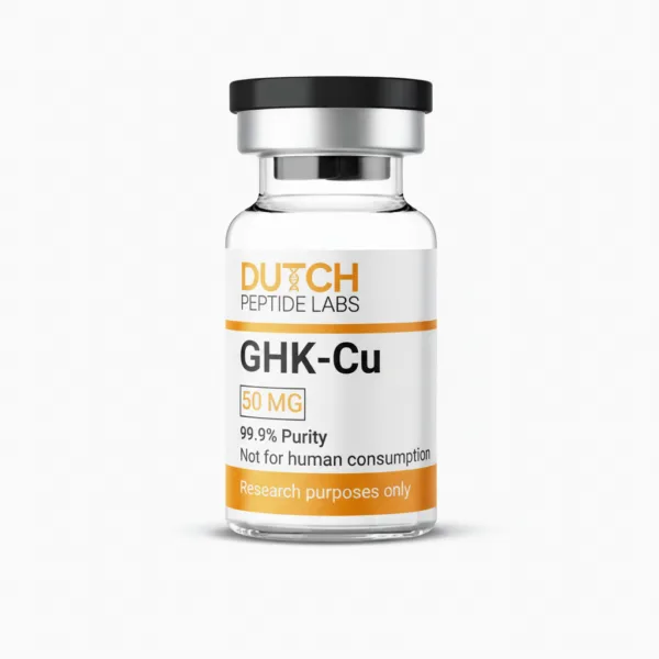 GHK-Cu research peptide vial from Dutch Peptide Labs